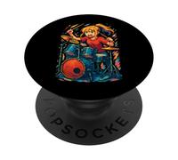 Anime Drummer Música PopSockets PopGrip Adhesivo