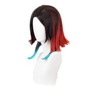 Anime Enmu Cosplay Wig Multi-layer Gradient Kimetsu no Yaiba Heat-resistant Fiber Hair + Wig Cap Party Girls Women