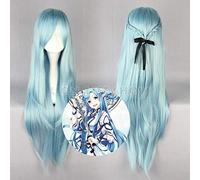 Anime Espada Arte en línea Alfheim Yuuki Asuna Peluca Larga Azul Cosplay Disfraz Sao Yuki Asuna Pelo Sintético Resistente al Calor Pelucas Mujeres Pelucas -217E