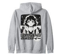 Anime Estética Noche Sin Dormir Retro 80s 90s City Pop Style Sudadera con Capucha