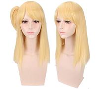 Anime FAIRY TAIL Erza Scarlet cosplay peluca Pelo sintético para la fiesta de halloween Largo Rojo Erza Cosplay Pelucas con cola de caballo + Peluca Cap Talla única PL-611 Lucy peluca