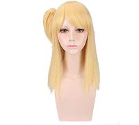 Anime Fairy Tail Lucy Heartfilia Golden Long Straight Wig Cosplay Disfraz Resistente al calor Pelo sintético Mujeres Cosplay Pelucas