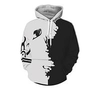 Anime Fairy Tail Sudadera con Capucha End Natsu Sudadera con Cremallera Gray Fullbuster Pullover Erza Jellal Cosplay Sudadera con Capucha de Manga Larga