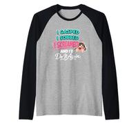 Anime Fangirl Gritando Anime Reacción Humor Emocionado Weeb Camiseta Manga Raglan