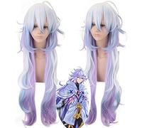 Anime Fate/Grand Order Caster Merlin Peluca larga Disfraces de cosplay Fate Stay Night Pelucas de cabello sintético Peluca de Halloween