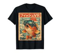 Anime Fish VR Retro Japanese Tees Kawaii Realidad Virtual Camiseta