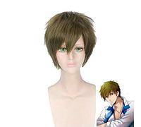 Anime Free! Makoto Tachibana Wig Cosplay Costume Men Women Short Heat Resistant Synthetic Hair Halloween Party Role Play Wigs