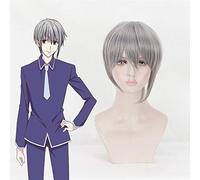 Anime Fruits Basket Pelucas de cosplay Yuki Souma Peluca de cosplay Peluca sintética resistente al calor Cabello Carnaval de Halloween Juego de fiesta Peluca