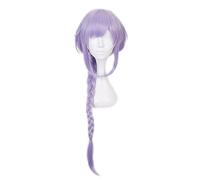 Anime Game Genshin Impact Cosplay Wig Long Purple Braiding Hair Halloween Costume Qiqi Party Play Wigs