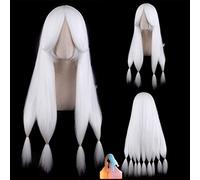 Anime Game Hatake Kakashi White Cosplay Wig Synthetic Hair Halloween Costume Party Play Wigs OneSize white5