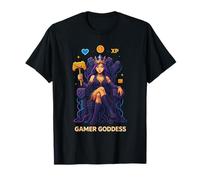 Anime Gamer Queen Jugador De Videojuegos XP Trono Jugador Diosa Camiseta