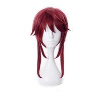 Anime Genshin Impact Cosplay Rosalia Wig Genshin Impact Costume Red Heat Resistant Synthetic Hair