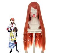 Anime Gintama Kagura Cosplay Pelucas Largas Naranja Fibra Resistente al Calor Cabello Perucas Halloween Fiesta Disfraz Peluca KUZZ036W