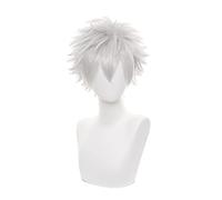 Anime Gintama / Silver Soul Sakata Gintoki Cosplay Peluca Gintoki Plata Blanco Cosplay Peluca + Gorro de Peluca
