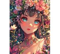 Anime Girl 1500 Piece Jigsaw Puzzles for Adults, Colourful, Challenging & Brainteasing Adult Puzzles 1500 Pieces Flower, Fun jigsaws for The Whole Family 34x22 Inch