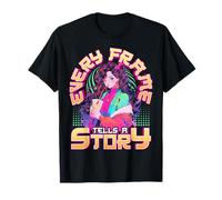 Anime Girl Aesthetic Kawaii Cartoon Boba Cuenta una Historia Camiseta
