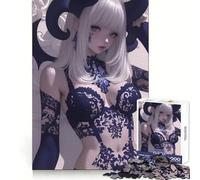 Anime Girl Demon Girl in Lace Gaming Puzzles for Teenagers 1000 Pieces Mental Focus Peaceful Recreation Sing Fit Lovely Gift (38x52cm)