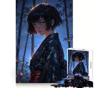 Anime Girl ｜ Espíritu del Bosque Místico Adolescentes Rompecabezas de 1000 Piezas Poder de Recuerdo Placer Relajante Bordes Precisos Sorpresa de Cumpleaños (38x26cm)