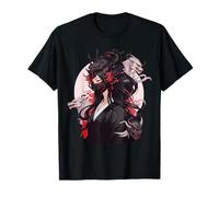 Anime Girl Gothic Waifu Japanese Kawaii Otaku Oni Mask Camiseta