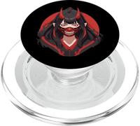 Anime Girl Gothic Waifu Japanese Kawaii Otaku Oni Mask PopSockets PopGrip para MagSafe