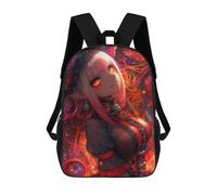 Anime Girl in Red And Black Mochila Escolar Infantil De 17 Pulgadas, Impresa En 3D, Estilo Casual, Para Niños, Ideal Para Viajes, Como Mochila Escolar O Para Llevar Libros.