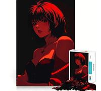Anime Girl in Red Light Teenagers 1000 Pieces Puzzle Juego de Memoria Mental Cierre Seguro Sin Piezas Sueltas Juego de ingenio Ideal para Viajar Regalo (38x26cm)