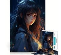 Anime Girl No Jigsaw 1000 Pieces Focus Building Toy Zero Gap Regratity Activity for Raindays (38x26cm)