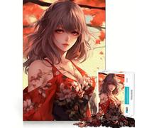 Anime Girl No Jigsaw 1000 Pieces For Teenagers Memory Train Fun Clean Seamless Connection Relaxing Indoor Group Activity (38x52cm)