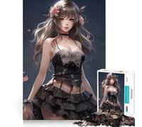 Anime Girl No Jigsaw 1000 Piezas Diversión para ejercitar la Memoria Bordes Lisos Encajan a la perfección Una Forma Divertida de llenar Las Horas vacías (50x75cm)
