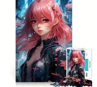 Anime Girl No Jigsaw for Teenagers1000 Pieces Mind Boost Game Firm Fit Secure Assembly Foundation Bonding Activity for Beings Beings (38x26cm)