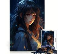 Anime Girl No Puzzles para Adolescentes 1000 Piezas Estimulación cognitiva Relajación acogedora Cierre hermético Regalo significativo (38x26cm)