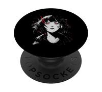 Anime Girl Otaku Manga Fan Art Japonés Motivo Retro PopSockets PopGrip Adhesivo