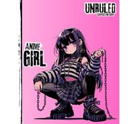 Anime Girl Unruled Composition Book: Manga Anime Aesthetic Pink Black Notebook Journal Sketchbook for Teen Girls Blank Pages for Drawing Sketching Writing Journaling