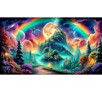 Anime-Girl-with-Rosas-and-Stained-Glass Puzzle de 1000 Piezas para Adultos Decoración Cartón 100% Reciclado 38x52cm/1000pcs