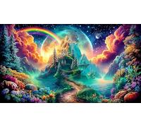 Anime-Girl-with-Rosas-and-Stained-Glass Puzzle de 1000 Piezas para Adultos Decoración Juegos estimulantes y mentales 38x52cm/1000pcs