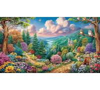 Anime-Girl-with-Rosas-and-Stained-Glass Puzzle de 1000 Piezas para Juguetes Infantiles Juegos de Puzzles estimulantes Cartón 100% Reciclado 38x52cm/1000pcs