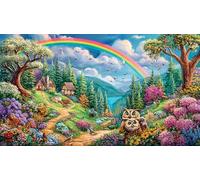 Anime-Girl-with-Rosas-and-Stained-Glass Puzzle de 1000 Piezas para la Familia Juegos de Puzzles estimulantes Cartón 100% Reciclado 75x50cm/1000pcs