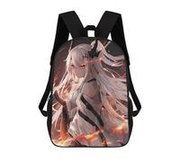 Anime Girl with White Hair And Red Eyes Mochilas Impresas En 3D Para Niños 17inch Mochilas De Moda Informales Para El Día A Día, Bolsas De Viaje, Mochilas Informales Para Exteriores Para Niños Y Niñas
