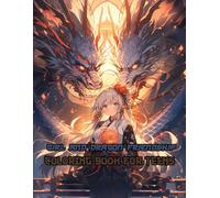 Anime Girls And Dragons Coloring Book For Teens And Adults: Enter a World of Magic Where Fierce Dragons Protect Beautiful Anime Girls
