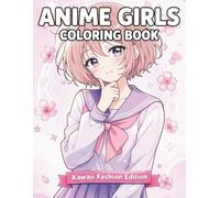 Anime Girls Coloring Book: Kawaii Fashion Edition: Shoujo Manga Illustrations Featuring School Uniforms, Gothic Lolita, Magical Girls, Fantasy RPG, Techwear & Nekomimi | For Teens & Manga Lovers