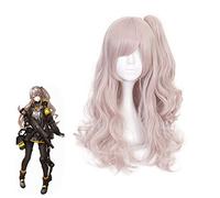 Anime Girls Frontline UMP45 UMP9 Peluca Cosplay Disfraz Mujer Rizos largos Pelo sintético Fiesta de Halloween Juego de roles Pelucas