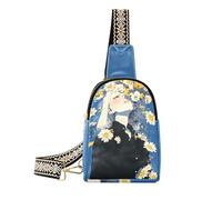 Anime Girls White Daisies Riñonera de viaje resistente de piel café para viajes, Anime girls white Daisies, 1 talla, Anime girls white Daisies, 1 talla