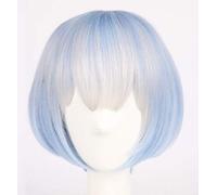 Anime girls Wig Re: Zero Starting Life In Another World Cosplay Wig Ram & Rem Disfraz de Cosplay Juega a la hermana Pelucas con horquillas Peluca azul talla única