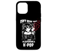 Anime Goth Girl Kawaii Can't Hear You Estoy Escuchando KPOP Carcasa para iPhone 12/12 Pro