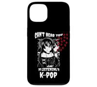 Anime Goth Girl Kawaii Can't Hear You Estoy Escuchando KPOP Carcasa para iPhone 13