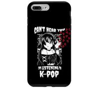 Anime Goth Girl Kawaii Can't Hear You Estoy Escuchando KPOP Carcasa para iPhone 7 Plus/8 Plus