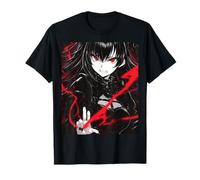 Anime gótico chica vampiro con ojos rojos y relámpago Camiseta