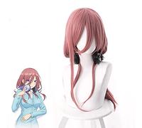 Anime Gotoubun No Hanayome Las Quintillizas Por Excelencia Miku Nakano Pelucas De Cosplay Sintéticas Rosadas + Gorro De Peluca