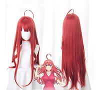 Anime Gotoubun No Hanayome Los quintillizos por excelencia Itsuki Nakano Pelucas de cosplay Peluca sintética resistente al calor larga + Tapa de peluca KUZW014e