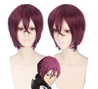 Anime gratis Iwatobi Swim Club cosplay disfraz peluca fiesta disfraz cabello Haruka Nanase Hazuki Nagisa Rin Matsuoka pelucas de cosplay talla única Rin Matsuoka PL-219
